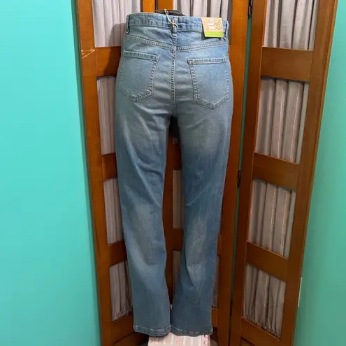 Serra  Light Blue  slit Flare bottom Jeans