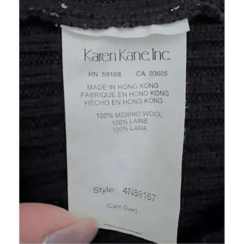 Karen Kane Top Womens Black Sleeveless Ribbed Turtleneck Velour Stretchy Size ML