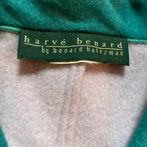 Harvé Benard Harve Benard Soft Felt Collared Teal Blazer Size Medium Purple Lining