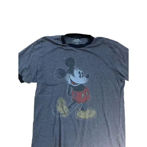Disney Mickey Mouse Disneyland Grey Black T-shirt Small Walt  World Resort Women
