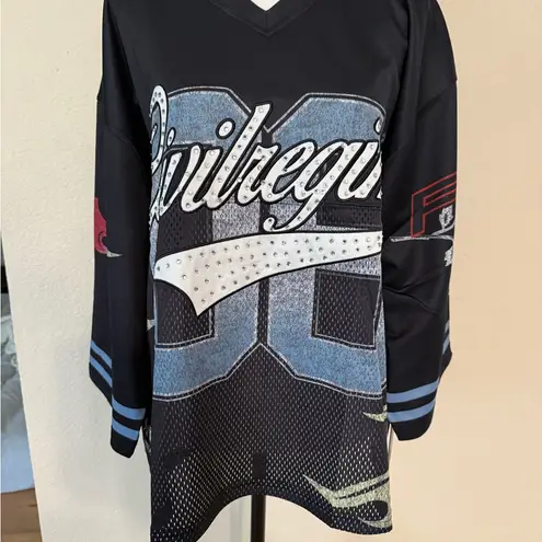 NEW Civilregime Civil Regime Our Team Football Jersey crystal embellishments M Size M