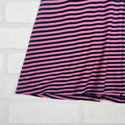 Horny Toad Pink Navy Stripe Sleeveless Cowl Neck A-Line Dress Women's XS