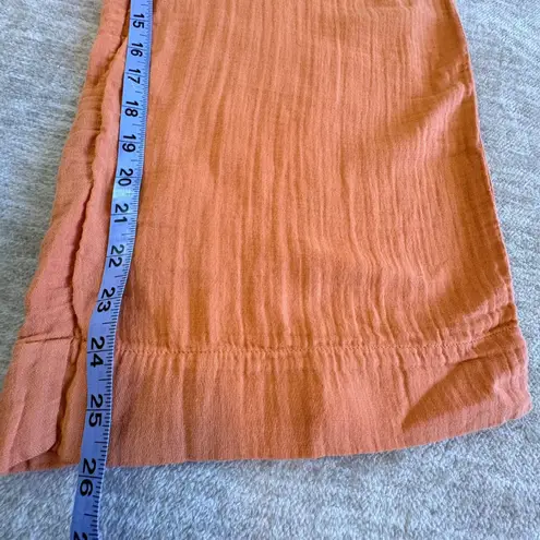 NWT Velvet By Graham & Spencer Women Pull On Orange S Gauze Pants Wide Leg