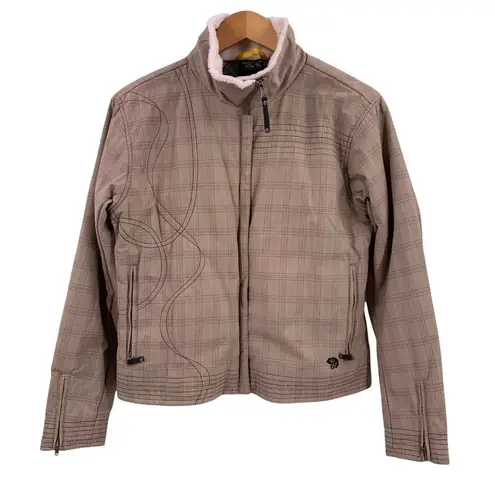 Mountain Hardwear Commotion Retromotion Light Tan Plaid Jacket Size Medium