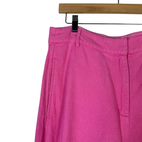 House of Harlow 1960 Wide Leg Pants Womens 10 Pink High Rise Retro Chic Barbie