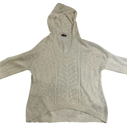 Deb 3X Cream Knit Hooded Pullover Sweater | Rare Vintage Plus Size 100% Acrylic