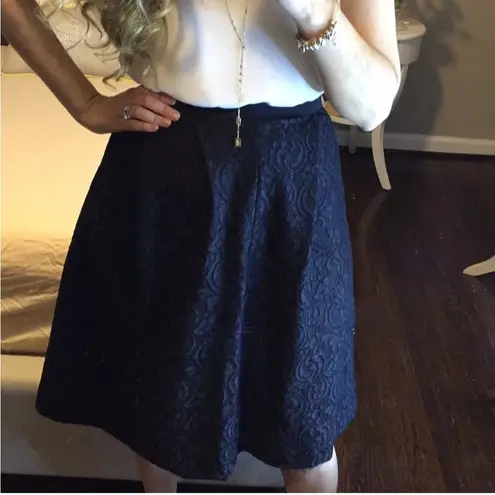 ZARA  Black Lace A Line Skirt Small