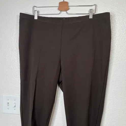 Karen Kane chocolate brown pull on piper ankle length pants size 20W