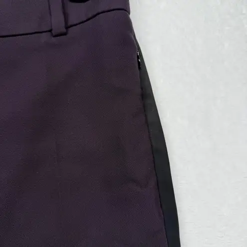 3.1 Phillip Lim Womens Pants Size 0 Purple Black Wool Blend Side Zip Career READ
