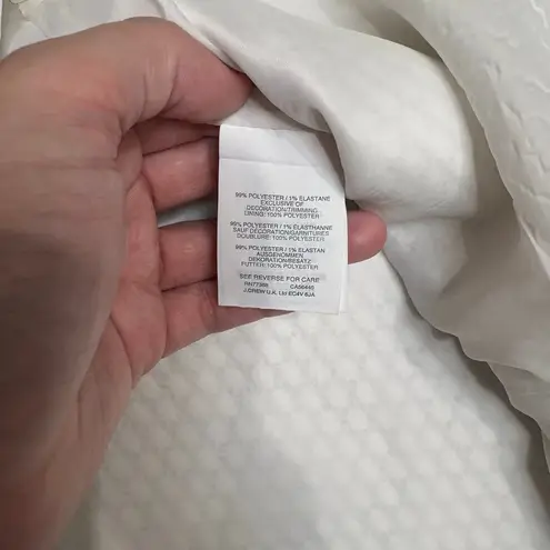 J.Crew  White Sheath Portfolio Dress Structured Textured Office Business 00P