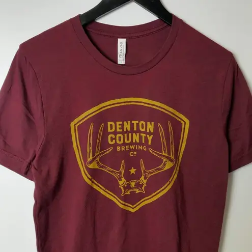 Denton County T Shirt Classic Deer Graphic Tee Short Sleeve Cotton Blend Solid Size L