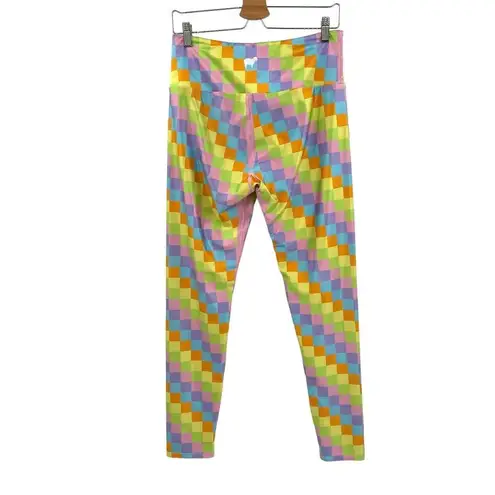 Goldsheep Checker Leggings Pastel Multicolor Size XXL‎ Yellow