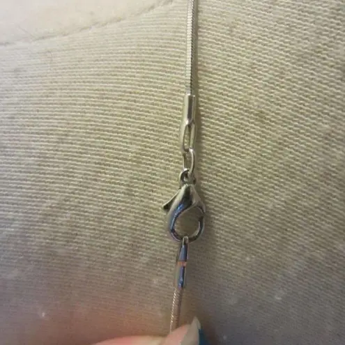 Silver Tone Dolphin Necklace Ocean Abalone Pendant Chain