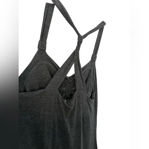 Dakini Gray Stretch Knit Athleisure Tank Dress NWOT Size M