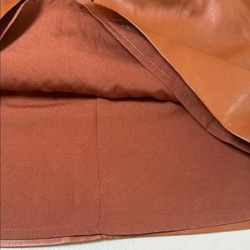 Lulus Most Fab Brown Vegan Leather Button