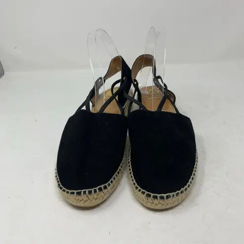 Kanna Thanos Black Suede Closed Toe Espadrilles Made in Spain Size 41 Slingback