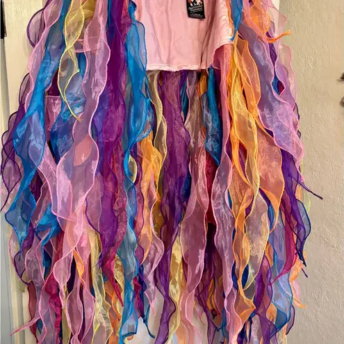 Handmade Vibrant Multicolor Fringe Kimono