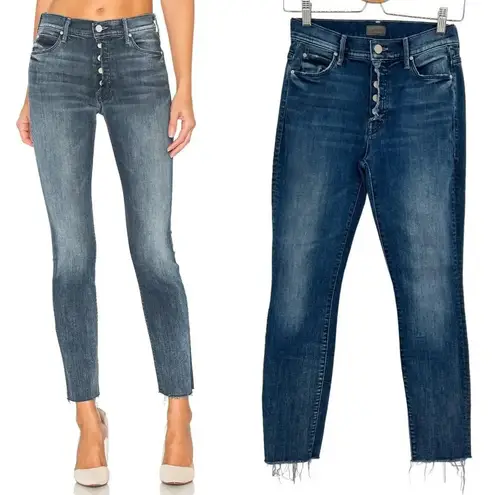 MOTHER Denim The Fly Cut Stunner Fray Jeans in Moon Dark Wash Size 25 Blue