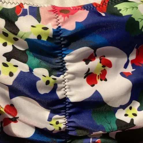 Two Piece Bikini Size Medium Halter Tie Closure& Front Tie Closure Blue