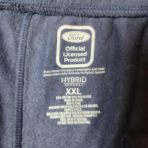 Women’s Ford Motorsport Fleece Shorts Size XXL Navy Blue NWT