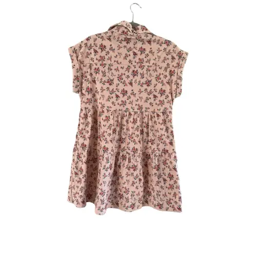 Women's Emily Wonder Pink Floral Striped Mini Dress S