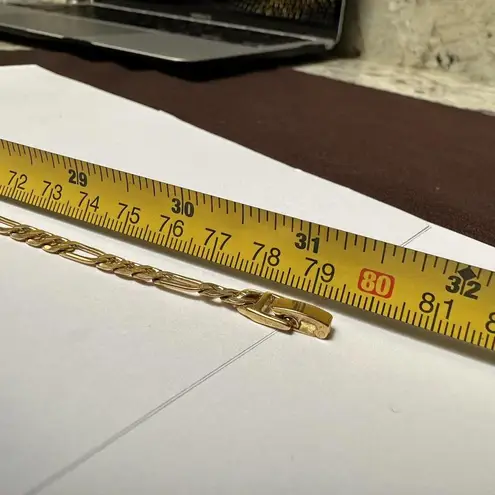 Gold Tone Fargo Chain 7 1/4 In Bracelet & 31 1/2 Inch Necklace Set