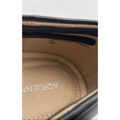 Adrienne Vittadini Black Black Suede Slip-On Flats - Size 9W