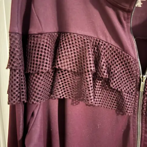 Livi Active Lane Bryant NEW Purple Full Zip Atheletic Jacket Pockets 22/24 3X