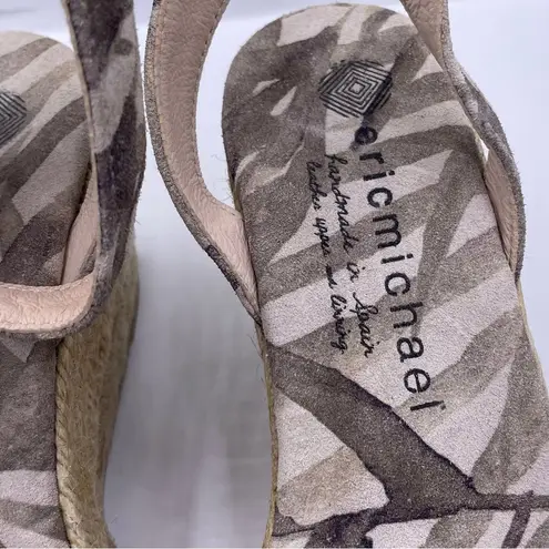 Eric Michael soft leather espadrille wedge sandals women Size 37/ 6US
