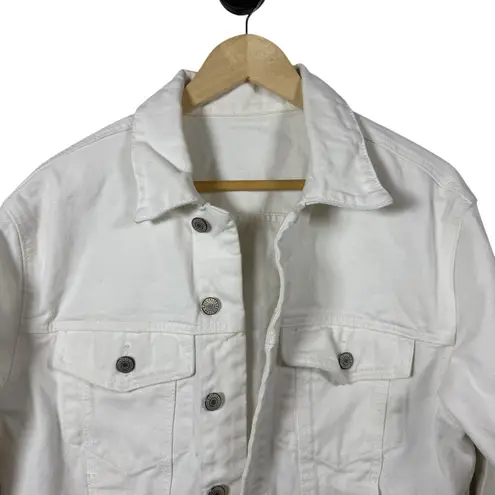 Brandy Melville John Galt  Oversized Denim Jacket in White Size S