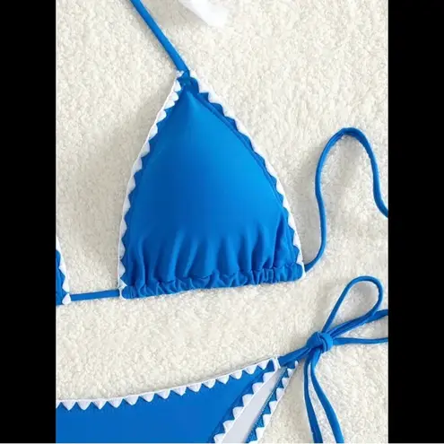 Boutique Blue & White, Boho, Tassel, Bikini Set