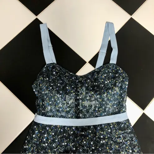 ABS Allen Schwartz NWT Eden Bustier Floral Print Midi Semi-Sheer Mesh Panels 10