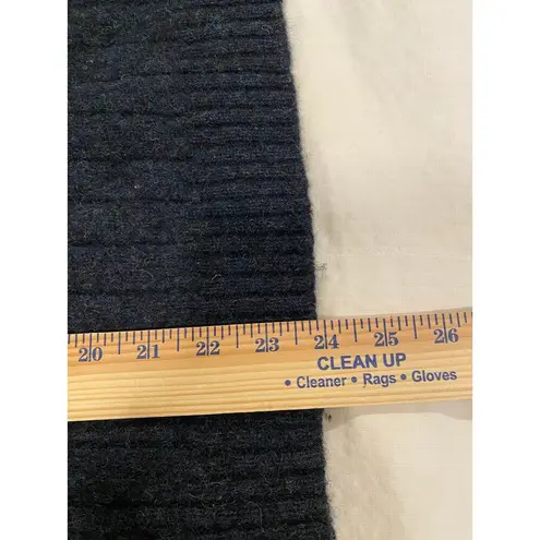 Club Room 100% Pure Wool Striped Button Front Sweater Vest Black Women's Large