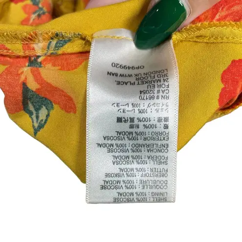 Anthropologie ‎ Londonderry Jumpsuit Wide Leg Floral Print Yellow Plus Size 16W