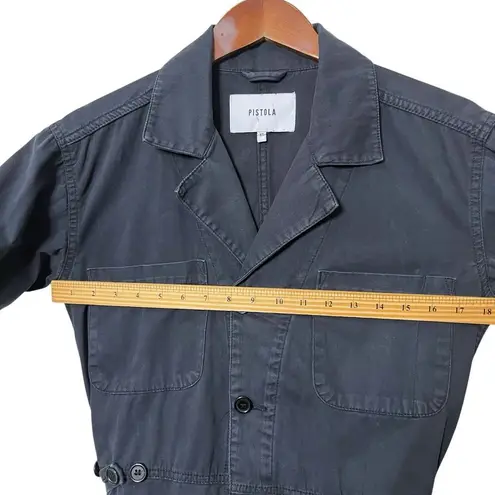 Pistola Grover Short Sleeve Jumpsuit Women’s XS Midnight Blue Casual Utility