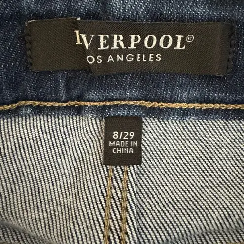 Liverpool High Rise Y2K Ankle Soft Blue Pull On Faux Pockets SZ 8/29