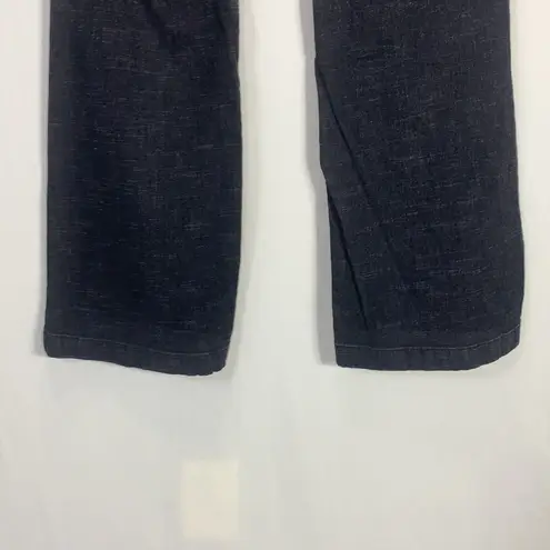 White House | Black Market WHBM Noir Denim Dark Wash Trouser Leg Lightweight Jeans Size 8 Regular