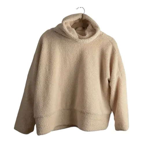 Tuckernuck Tan Teddy Fleece Rollins Pullover Medium Long Sleeve Oversize Pile