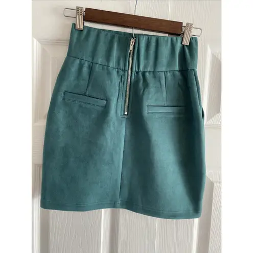 Azalea‎ Wang Women's Small Blue Teal High Rise Suede Festival Boho Western Rodeo