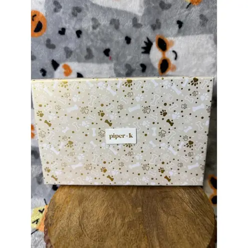 Piper K Dachshund Dog Charm Keychain Gift Set w/ Bandana Bone & Tennis Ball NIB Brown