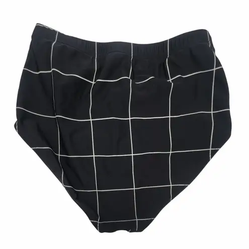 NWT Janela Bay Black Windowpane Halter Tankini Size Medium Modest Swimsuit Set