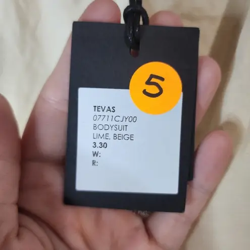 n:philanthropy NWT Cream Snap Close Women Small Stretchy Bodysuit Neutral