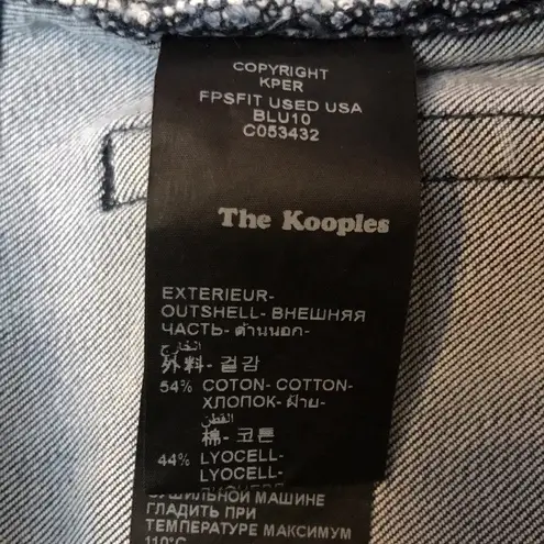 The Kooples Women's Short Fit Distressed Medium Wash Skinny Denim Jeans