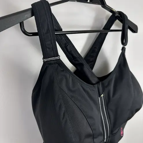 Shefit Ultimate Sports Bra 5Luxe Black Front Zipper 110002 High Impact Adjust Size undefined