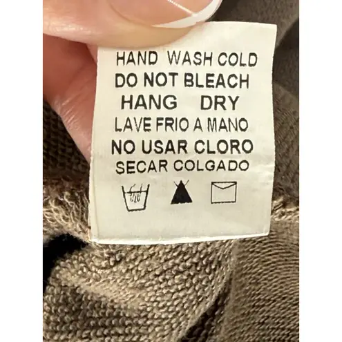 PaperMoon Womens Small Tiered Ruffled Zip Up Hooded Drawstring Top Brown Jacket