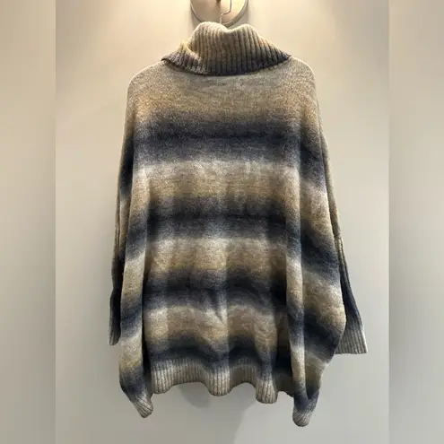 Loft  Wool Blend Cowl neck ombré sweater size XL