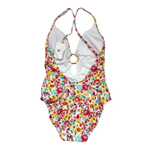 New Bleu 1 Piece Swimsuit Womens 10 Colorful Floral Beach Travel Resort Swimwear Yellow