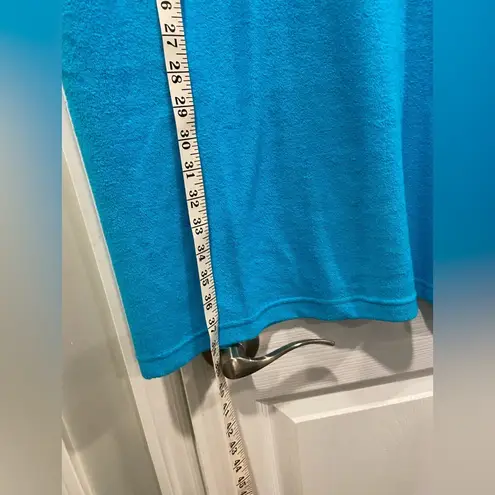 NWOT Metropolitan Size L Bright Blue Terry Cloth Tank Sun Dress Coverup Pockets Size L