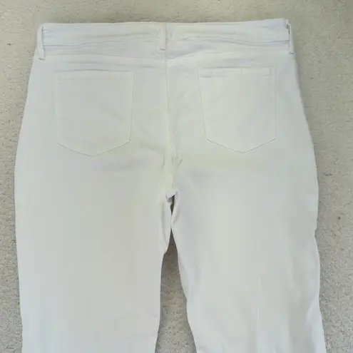 NYDJ Marilyn Straight White Denim Jeans Women's 16P Petite Lift Tuck Technology