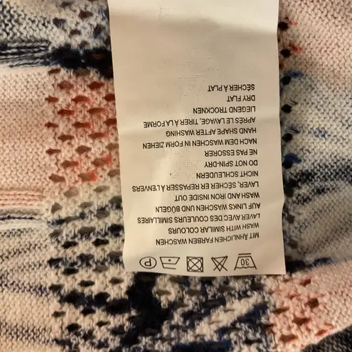 Gelco European Seaside Holiday Floral Long Sleeve Full Zip Cardigan Size M NWT Blue Size M